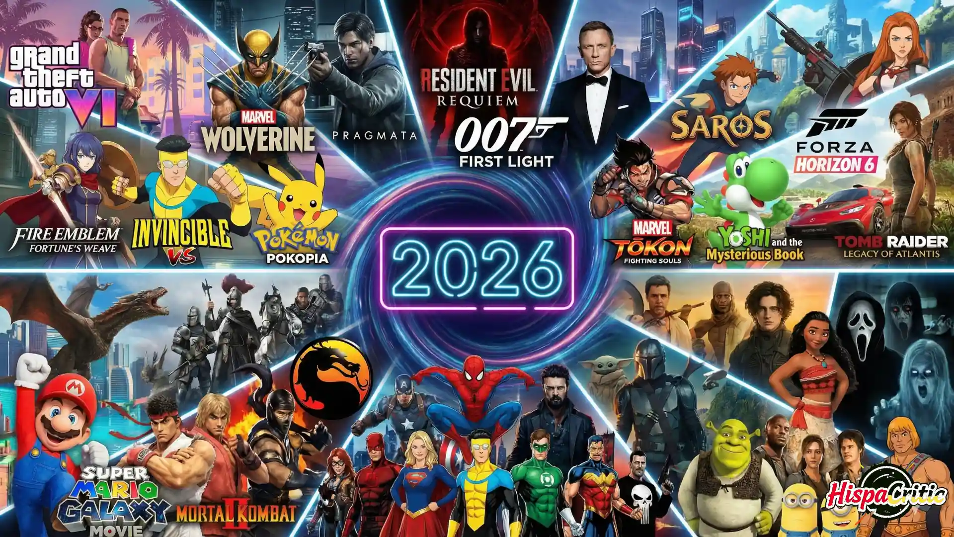 ¡El 2026 romperá internet! GTA VI lidera un año histórico para el gaming y el cine friki