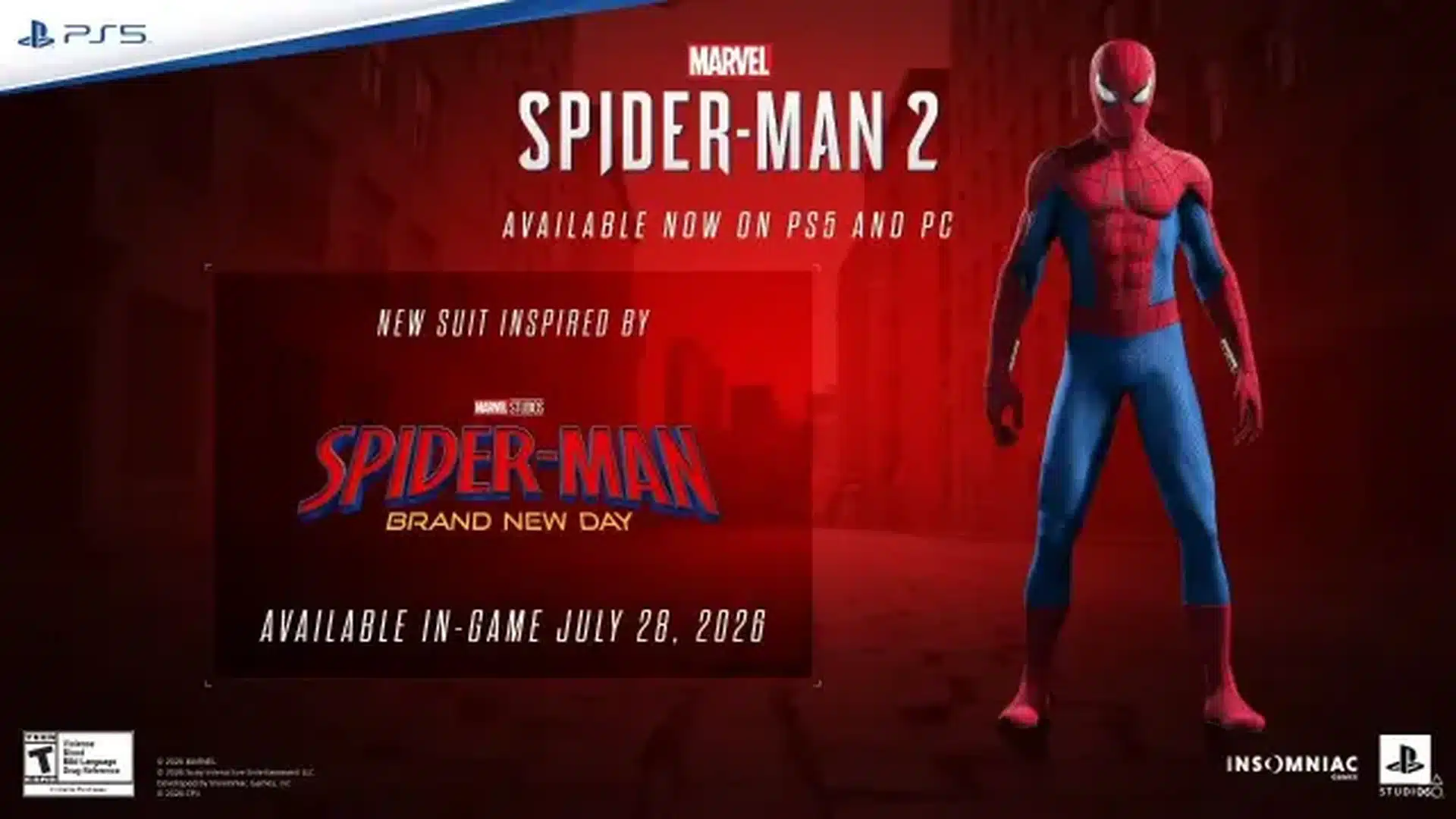 La brutal actualización de Marvel’s Spider-Man 2 revoluciona PS5 con nuevos trajes y mejoras técnicas